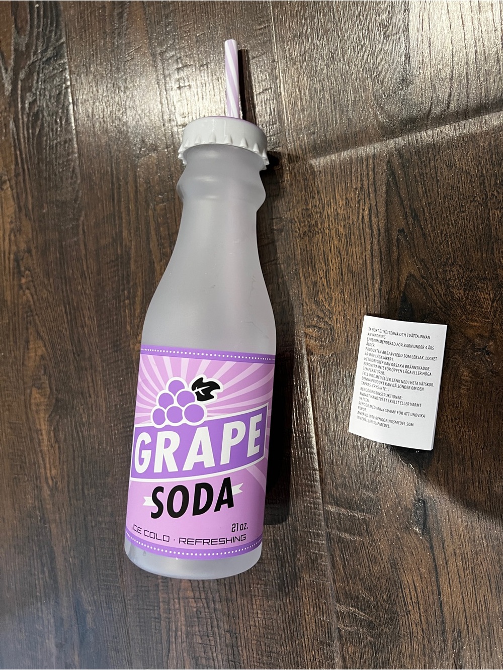 Grape Soda Water Bottle NWT - Purple